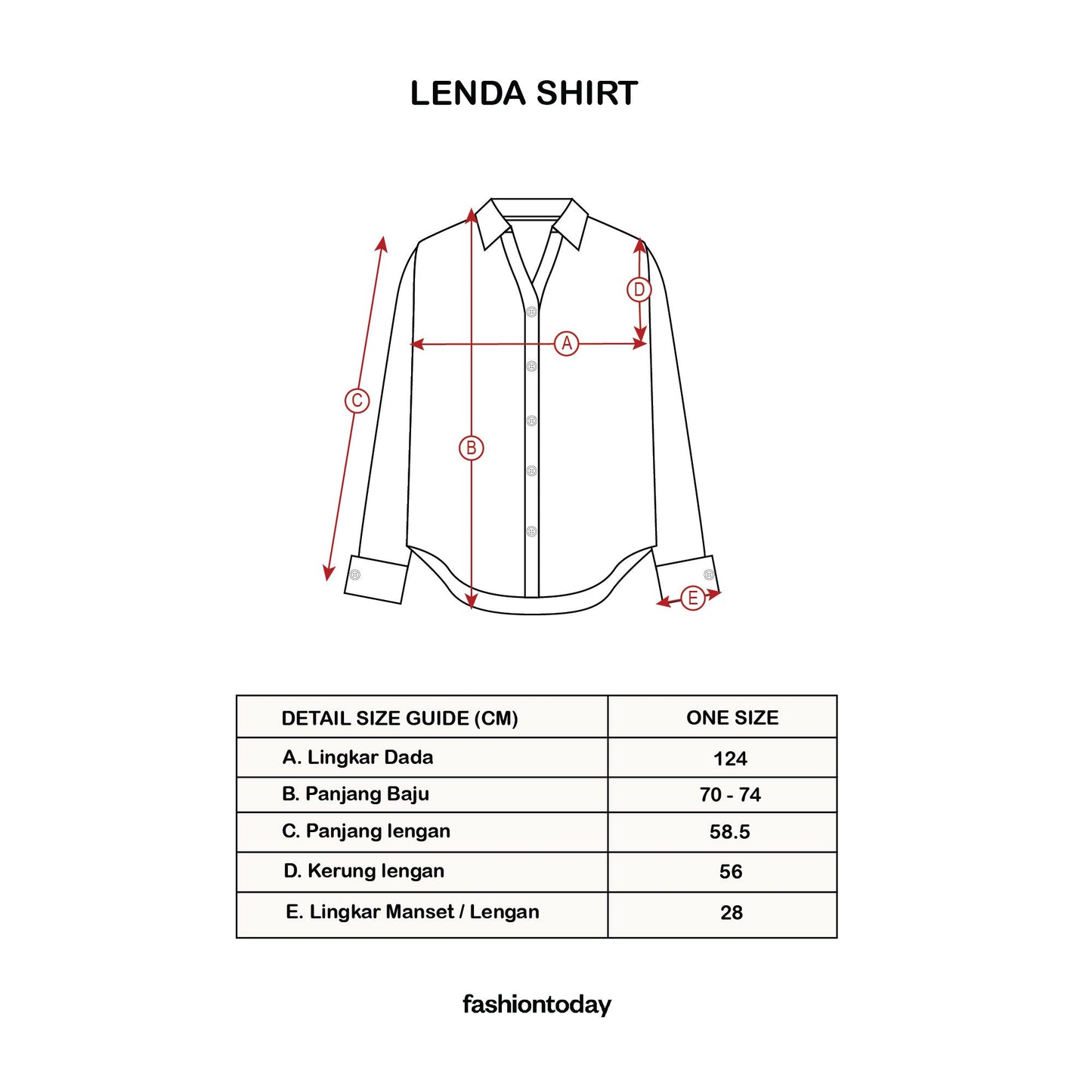 Lenda Shirt ( Kemeja Premium Fashiontoday )