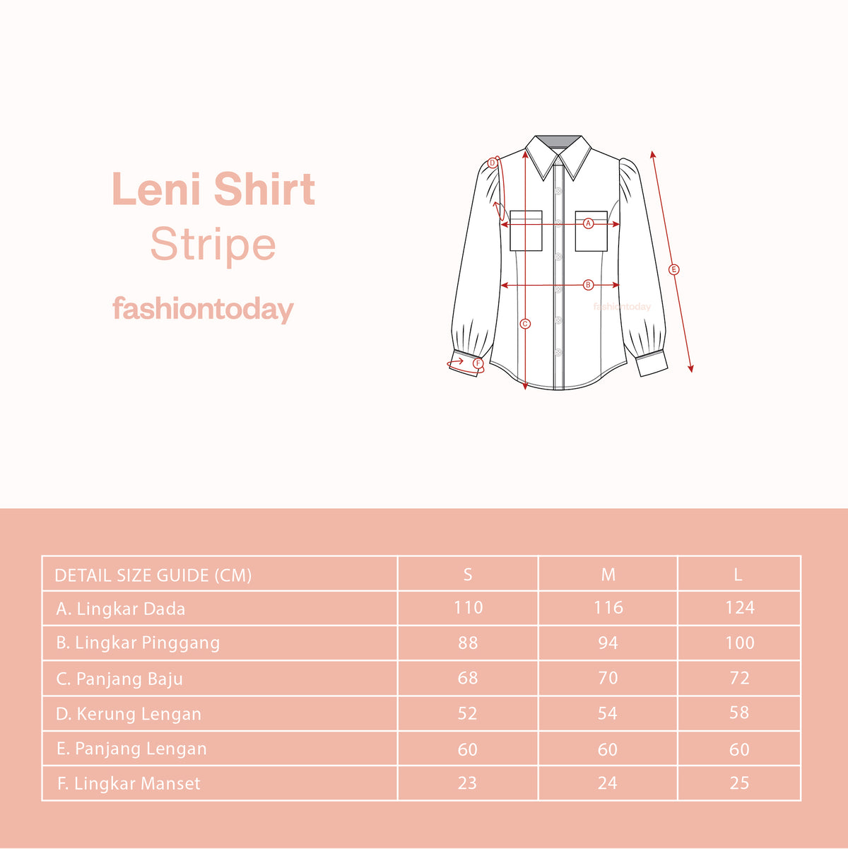 Leni Shirt Stripe - Fashiontoday