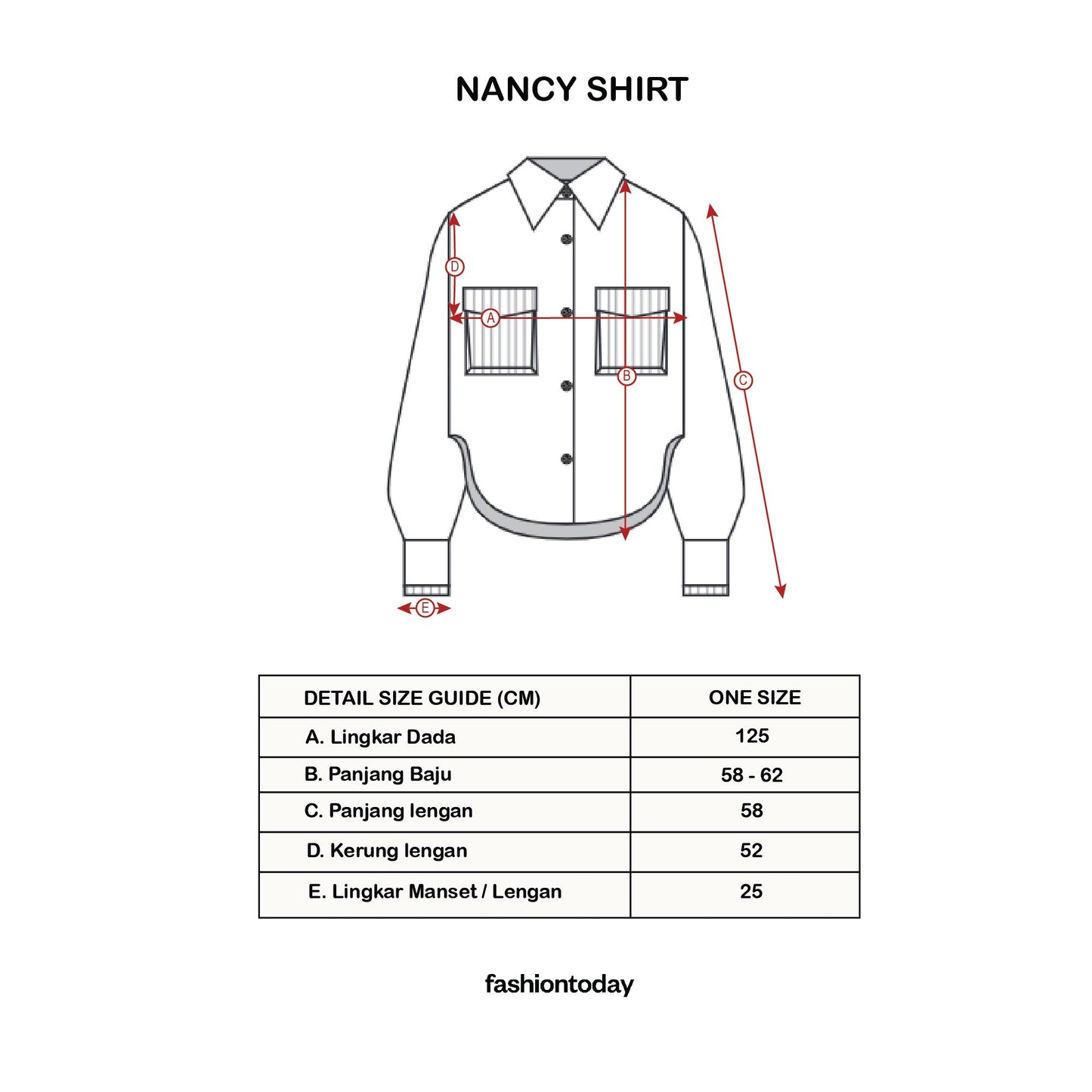 Nancy Shirt ( Kemeja Premium Fashiontoday )