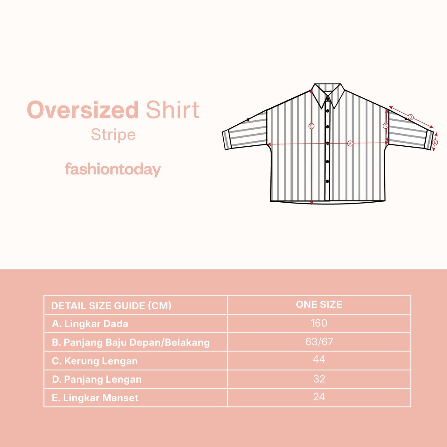 Oversized Shirt Stripe - Fashiontoday