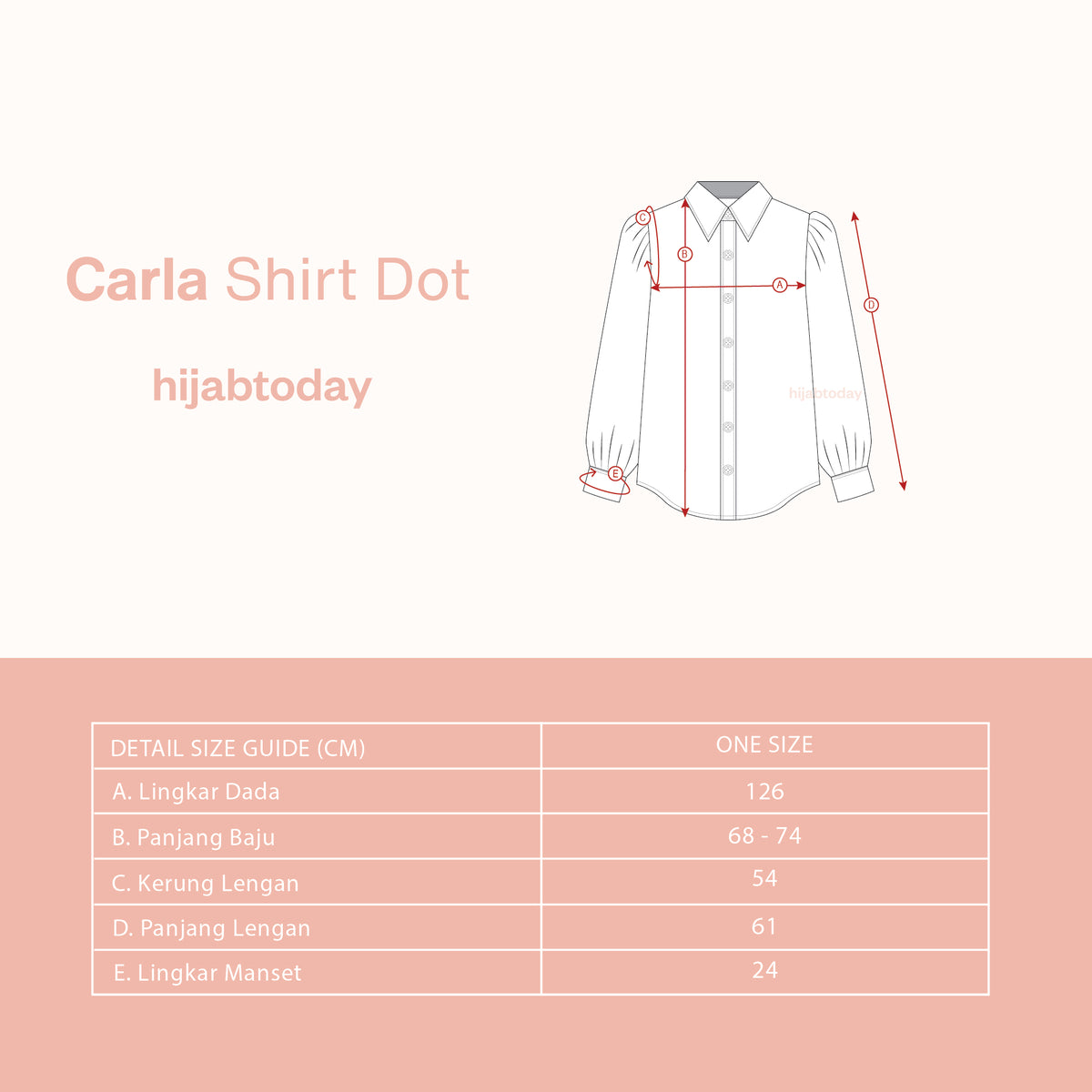 Carla Shirt Dot - Hijab Today