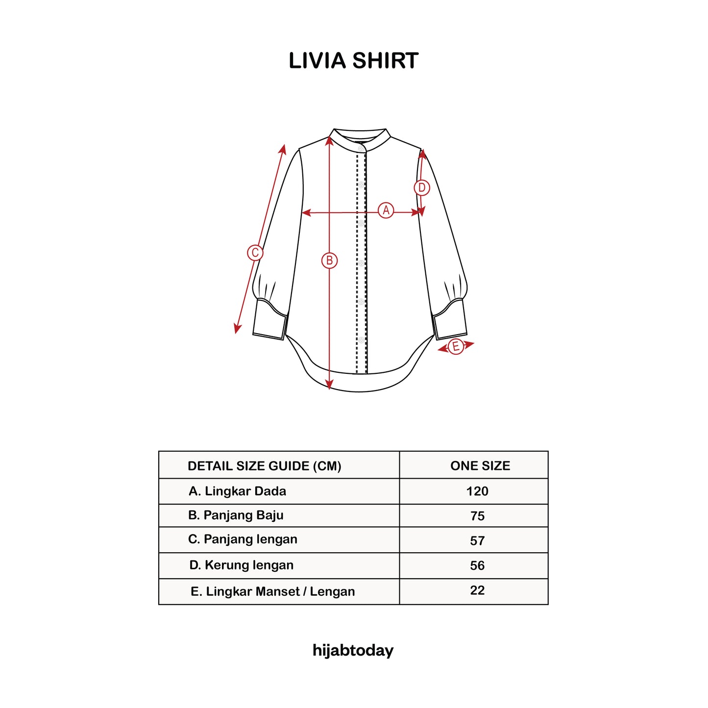 Livia Shirt ( Kemeja Premium Hijabtoday )