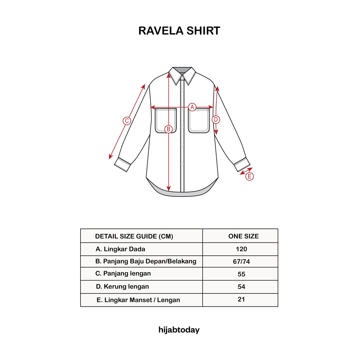 Ravela Shirt ( Kemeja Premium Hijabtoday )