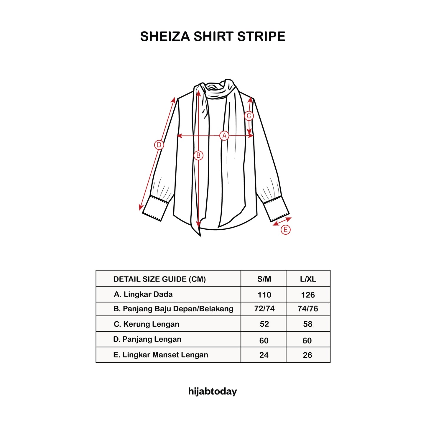 Sheiza Shirt Stripe - Hijab Today