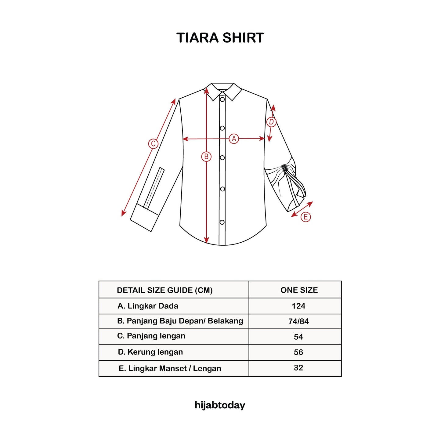 Tiara Shirt ( Kemeja Premium Hijabtoday )