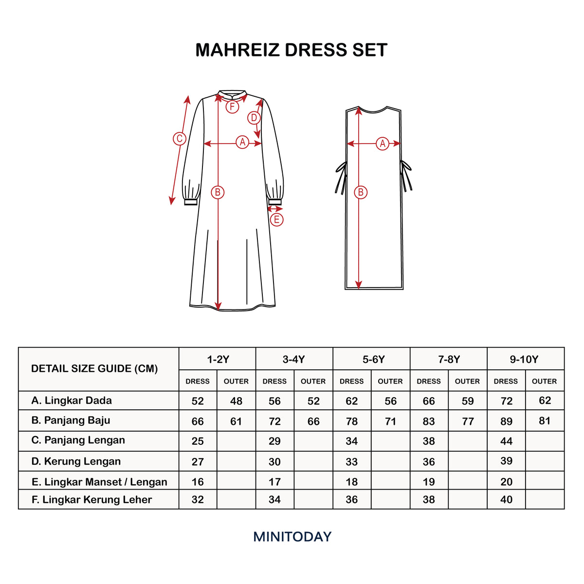 Mini / Kids Mahreiz Dress Set