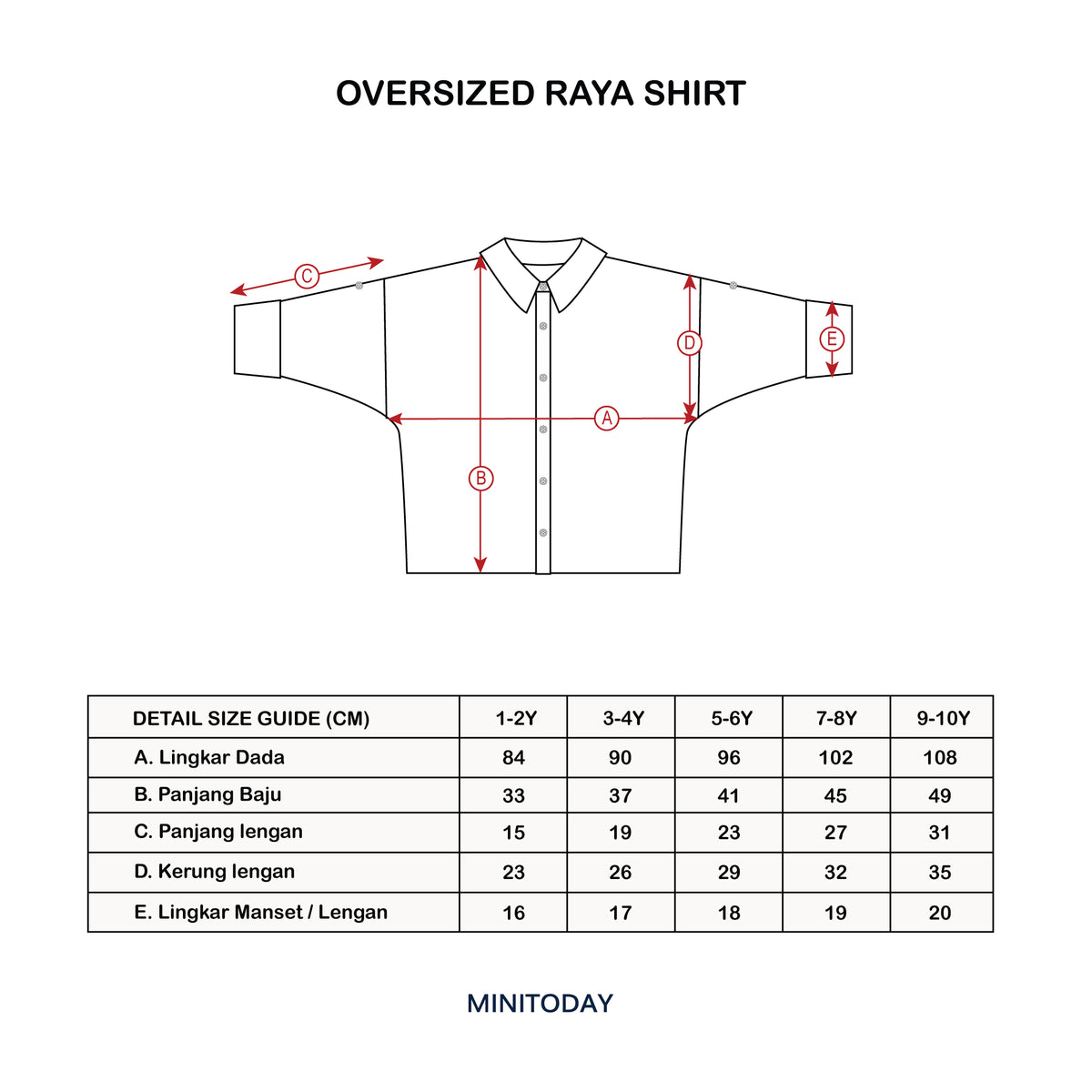 Mini / Kids Oversized Raya Shirt