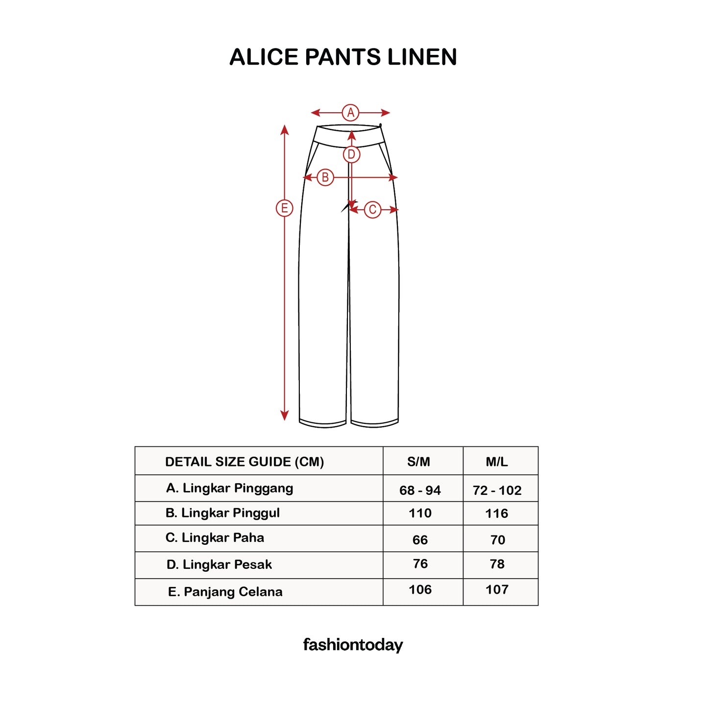 Alice Pants Linen ( Celana Premium FASHIONTODAY )