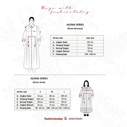 Alenia Dress Anak Series Sarimbit Keluarga Lebaran