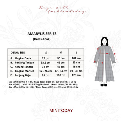 Amarylis Dress Anak Series Sarimbit Keluarga Lebaran