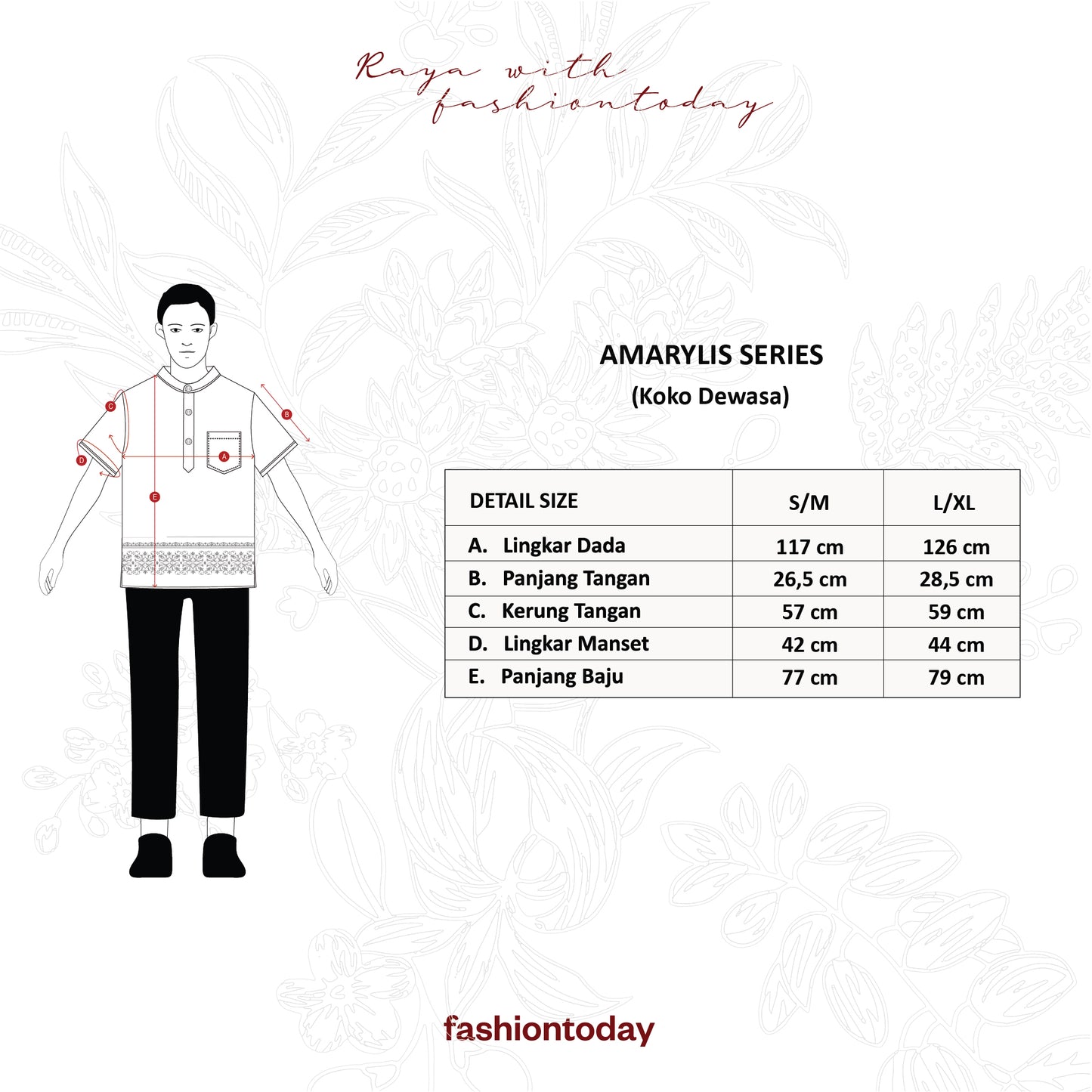 Amarylis Koko Dewasa Series Sarimbit Keluarga Lebaran