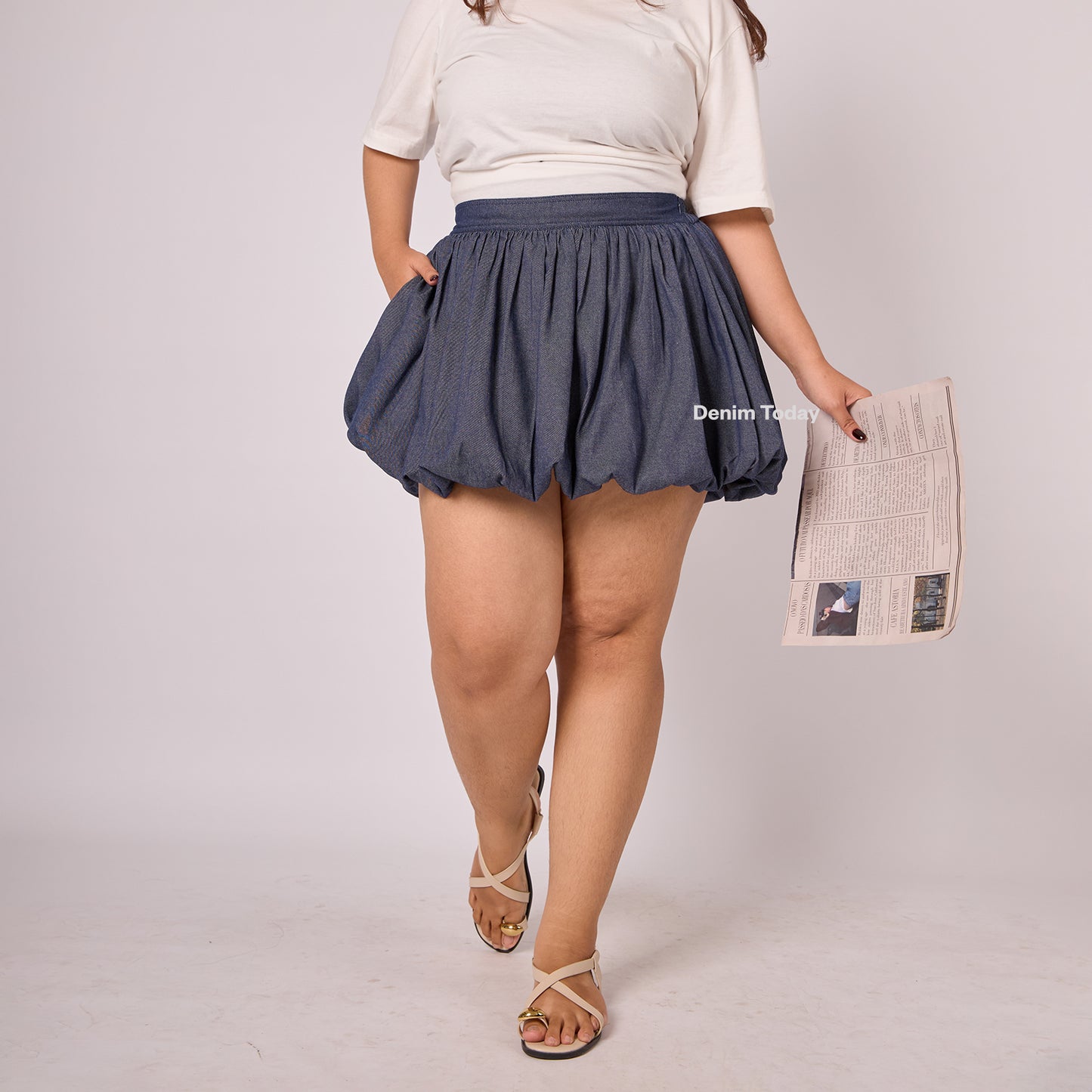 Bubble Skort Denim - Denim Today
