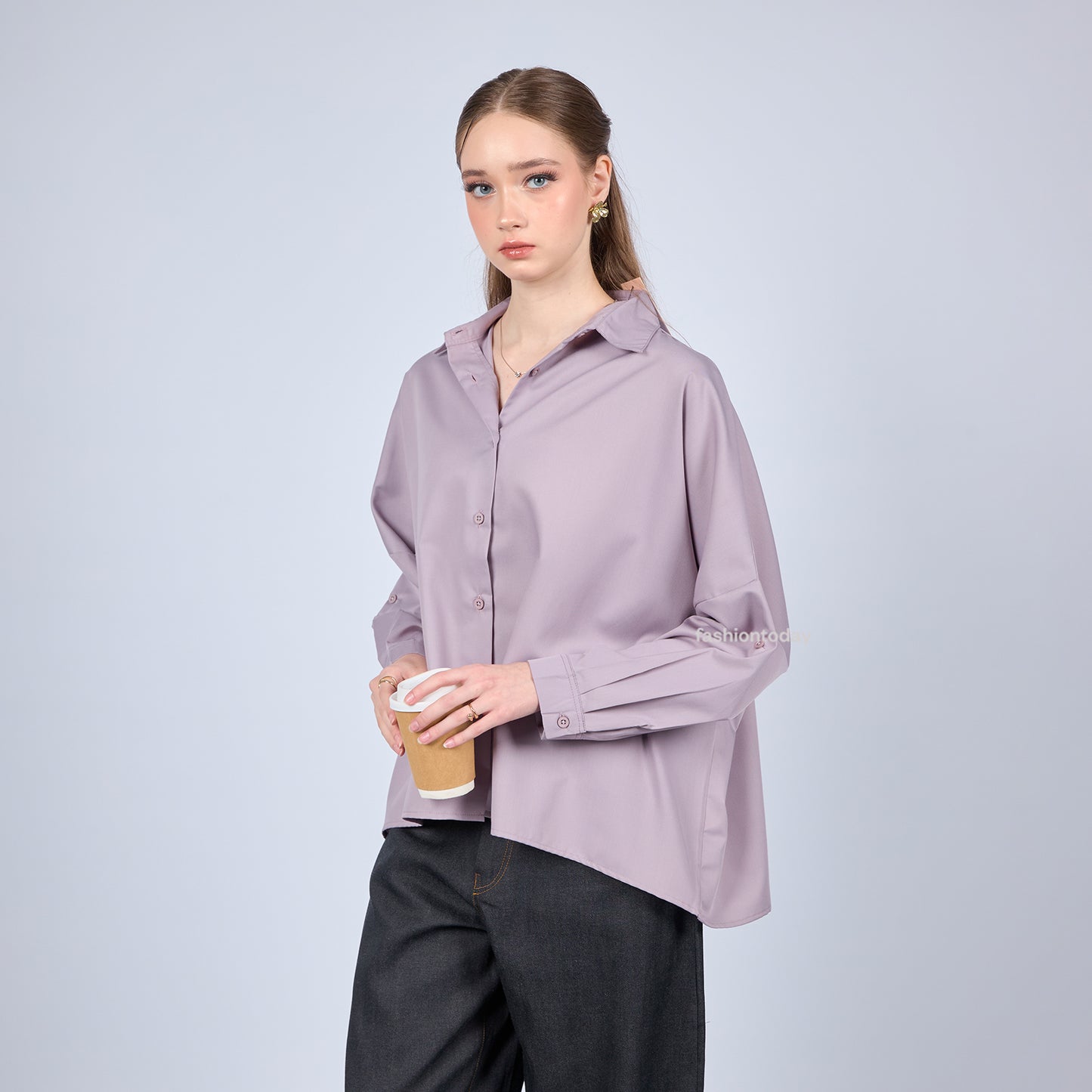 Oversized Shirt Basic - Fashiontoday