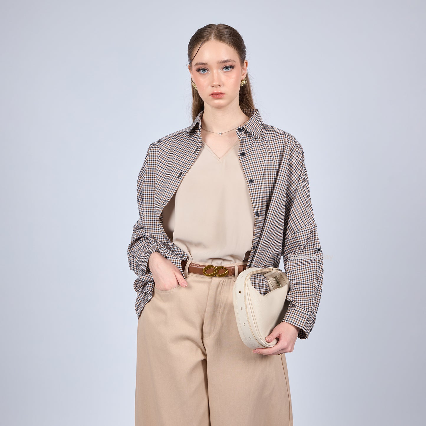 Oversized Shirt Checkered - Fashiontoday