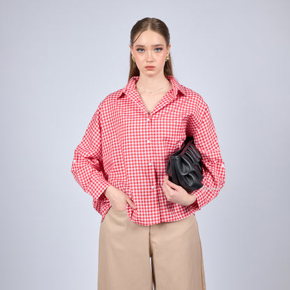 Oversized Shirt Checkered - Fashiontoday