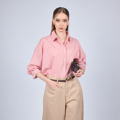 Oversized Shirt Checkered - Fashiontoday