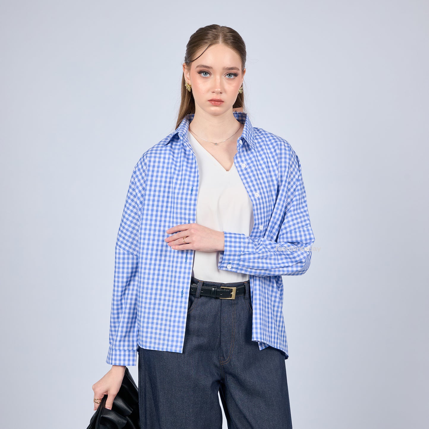 Oversized Shirt Checkered - Fashiontoday