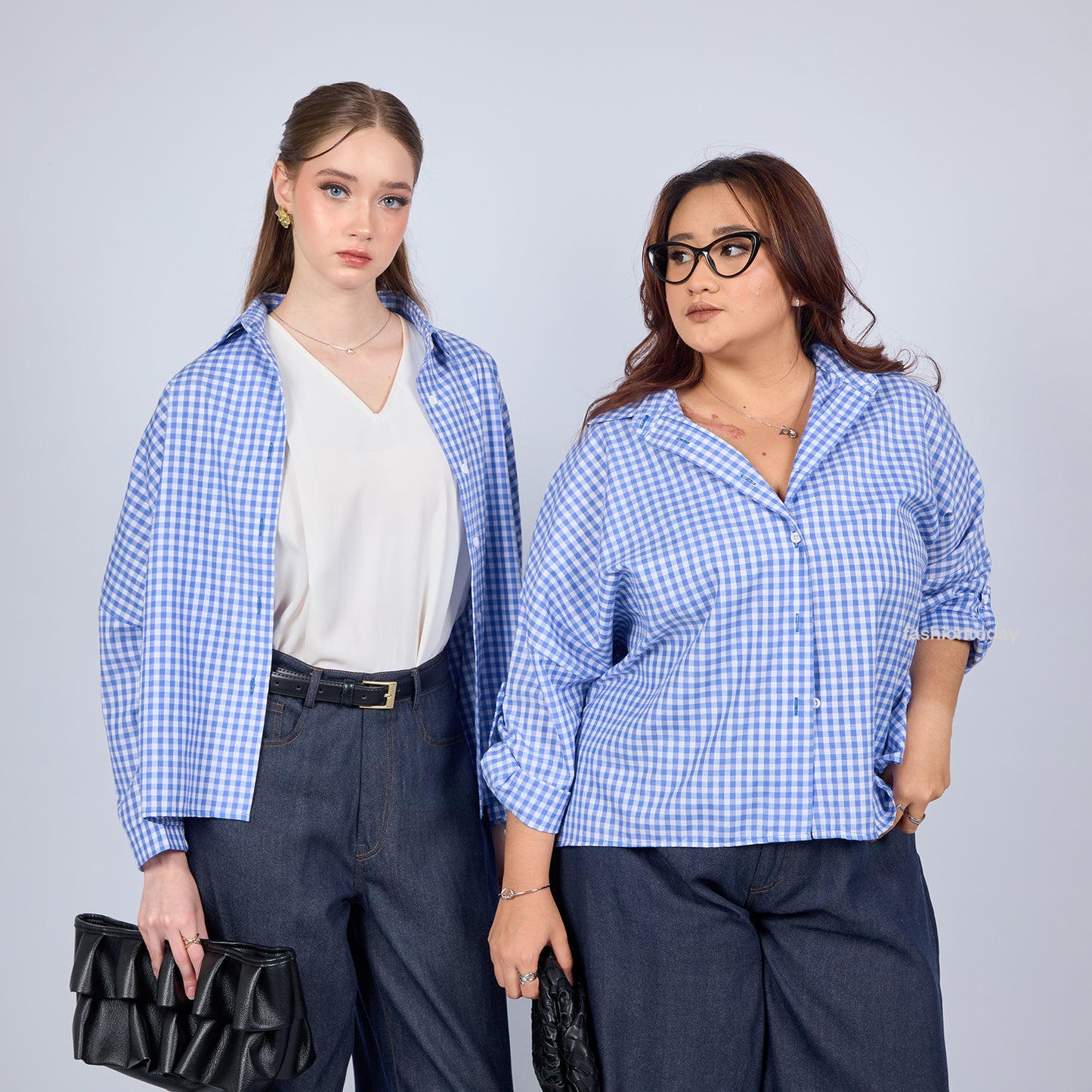 Oversized Shirt Checkered - Fashiontoday