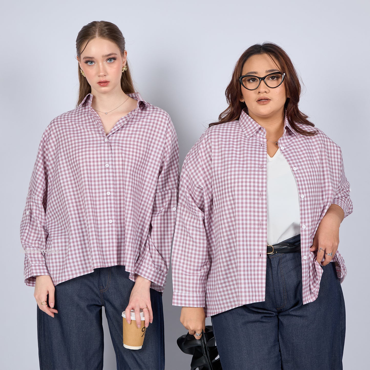 Oversized Shirt Checkered - Fashiontoday