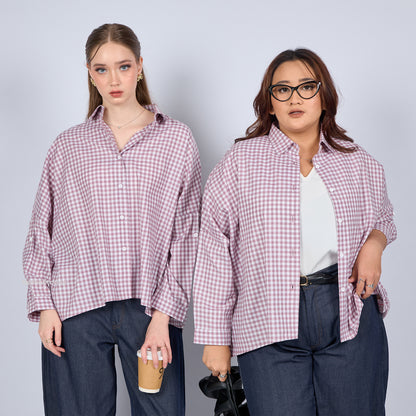 Oversized Shirt Checkered - Fashiontoday