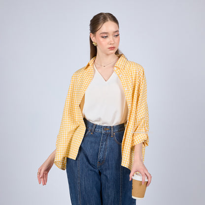 Oversized Shirt Checkered - Fashiontoday