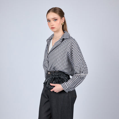 Oversized Shirt Checkered - Fashiontoday