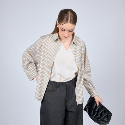 Oversized Shirt Checkered - Fashiontoday
