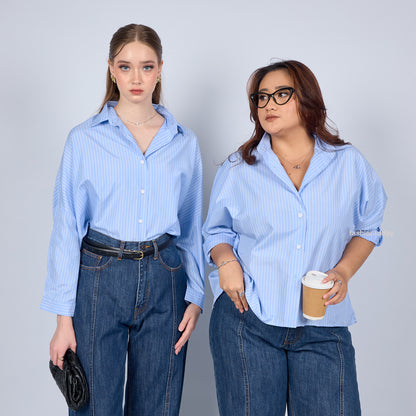 Oversized Shirt Stripe - Fashiontoday