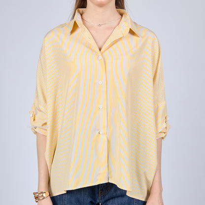 Oversized Shirt Stripe - Fashiontoday