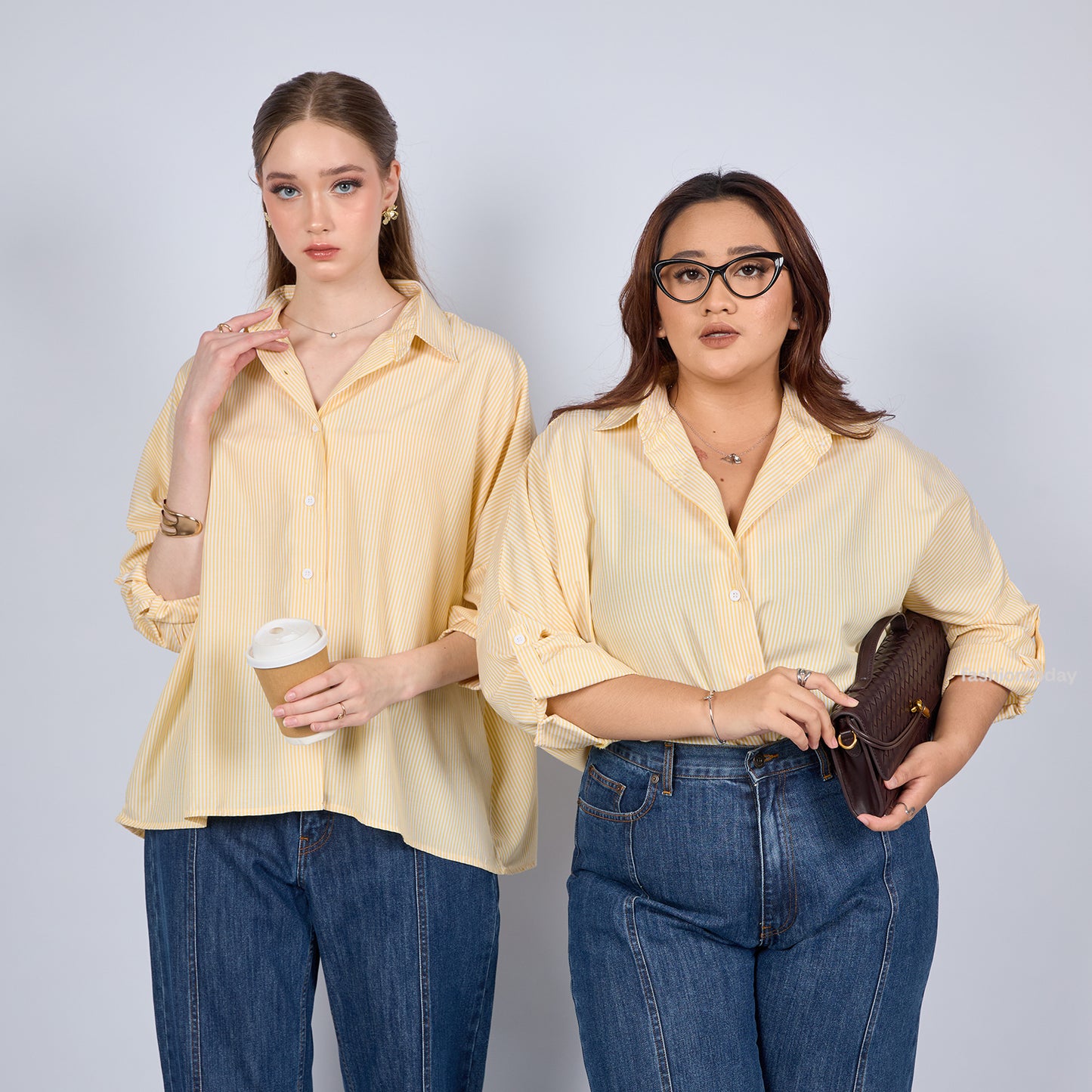 Oversized Shirt Stripe - Fashiontoday