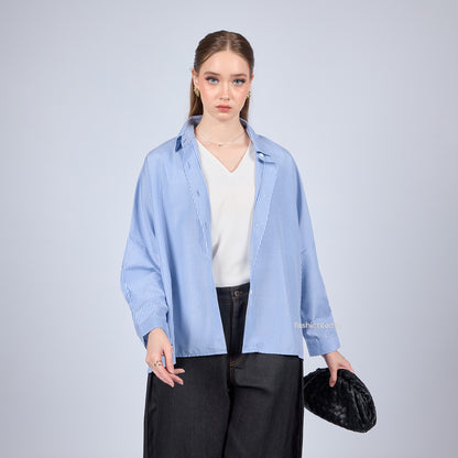 Oversized Shirt Stripe - Fashiontoday