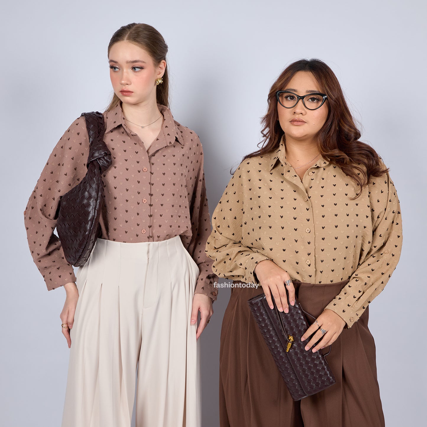Oversized Shirt Dot - Fashiontoday