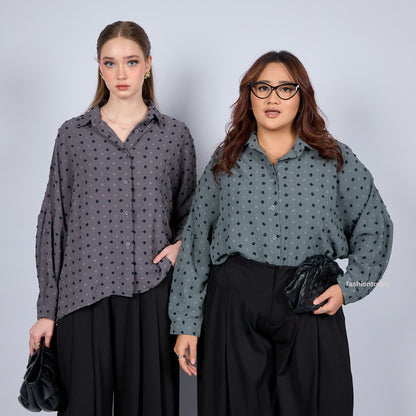 Oversized Shirt Dot - Fashiontoday