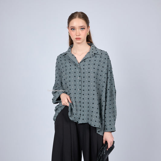 Oversized Shirt Dot - Fashiontoday
