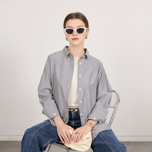 Jessy Shirt Stripe - Fashiontoday