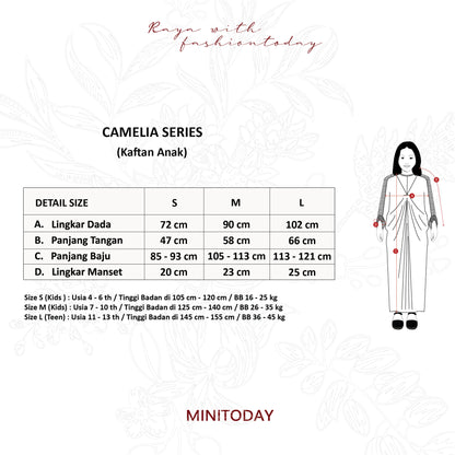 Camelia Series Kaftan Anak Sarimbit Keluarga Lebaran