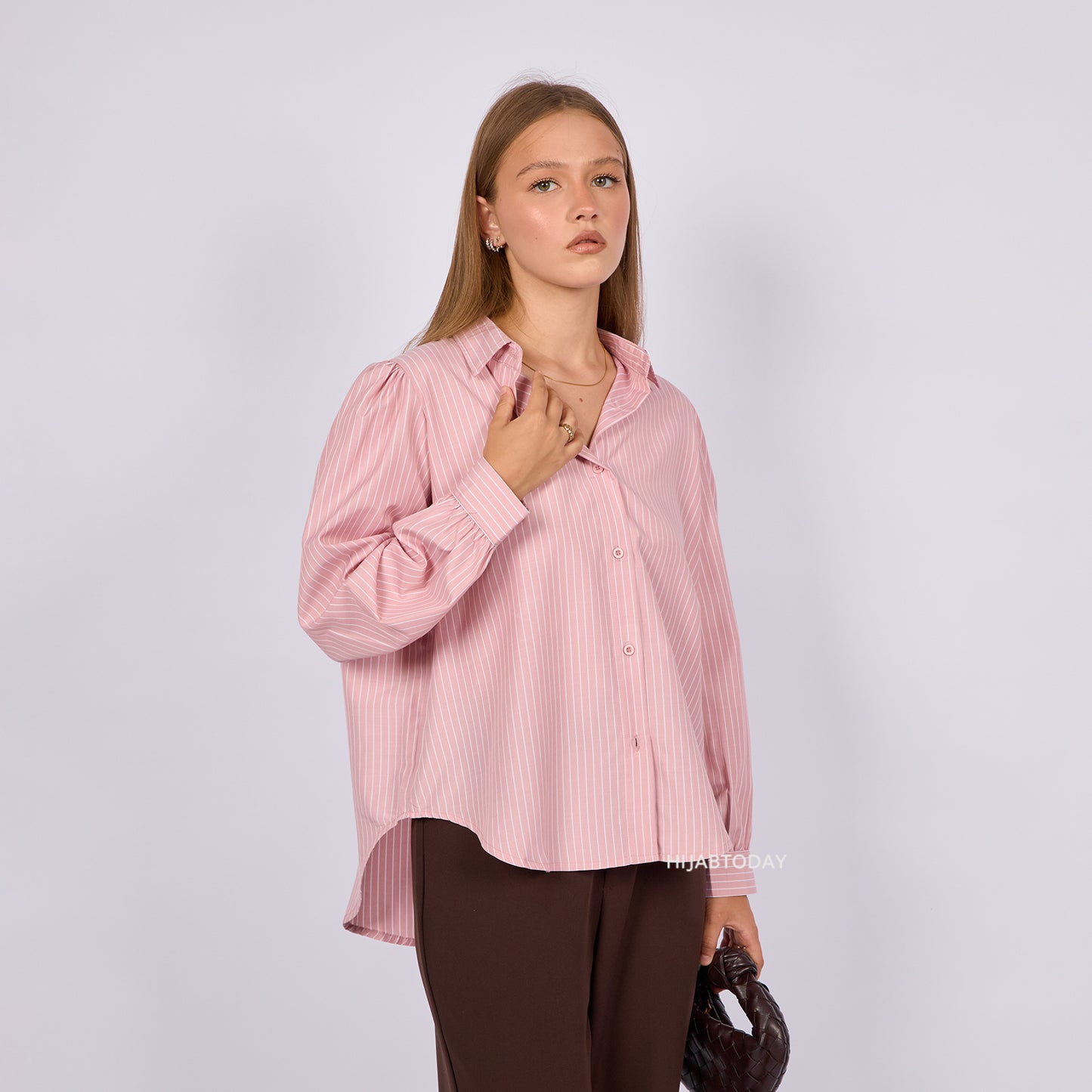 Carla Shirt Stripe - Hijab Today