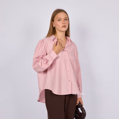 Carla Shirt Stripe - Hijab Today