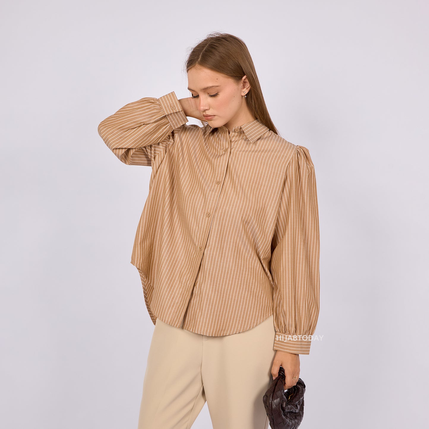 Carla Shirt Stripe - Hijab Today