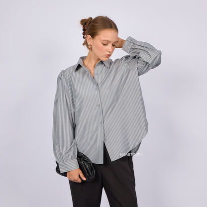 Carla Shirt Stripe - Hijab Today
