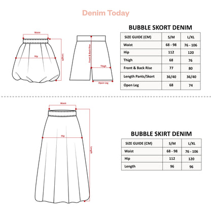 Bubble Skort Denim - Denim Today