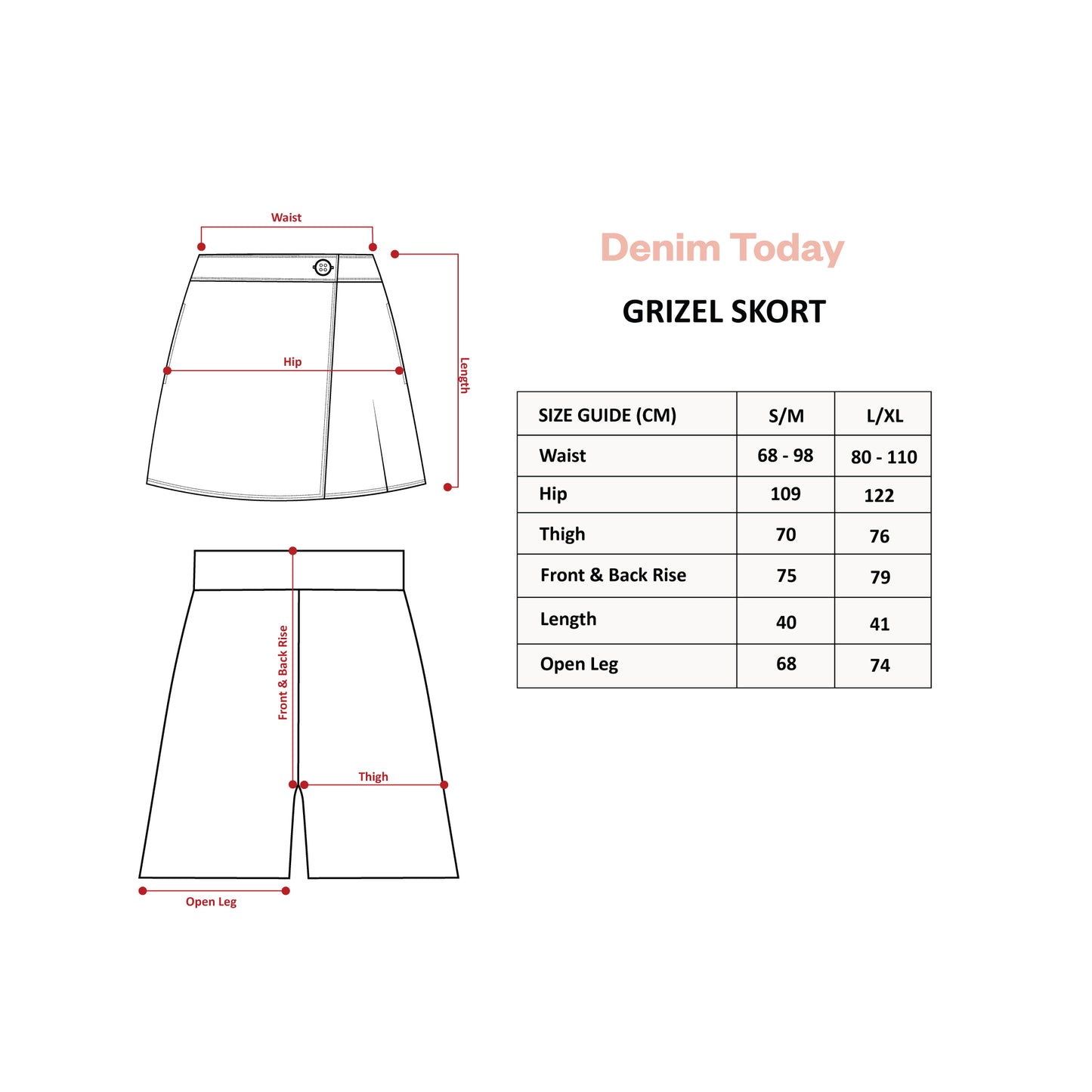 Grizel Skort - Denim Today