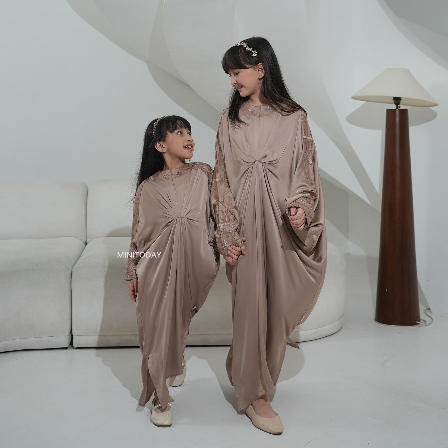 Camelia Series Kaftan Anak Sarimbit Keluarga Lebaran