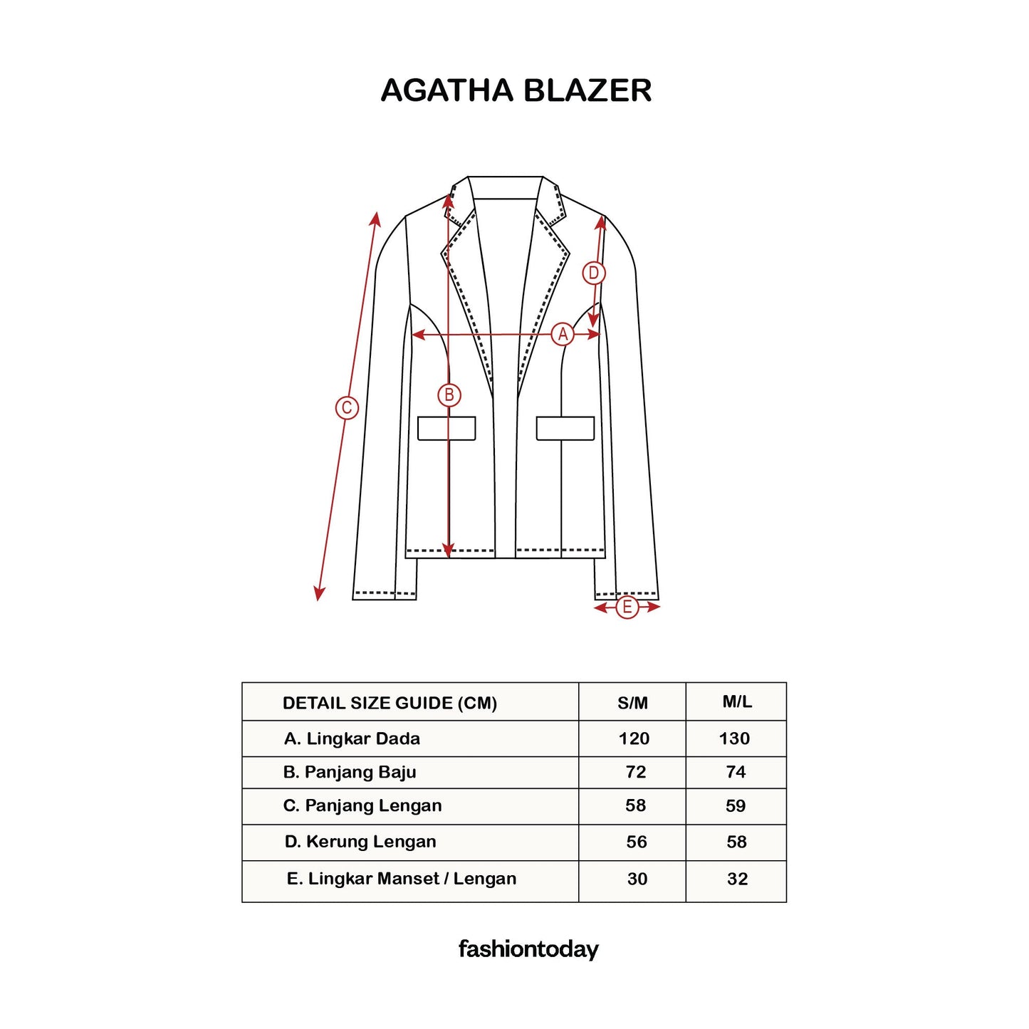 Agatha Blazer ( Blazer Premium Fashiontoday )
