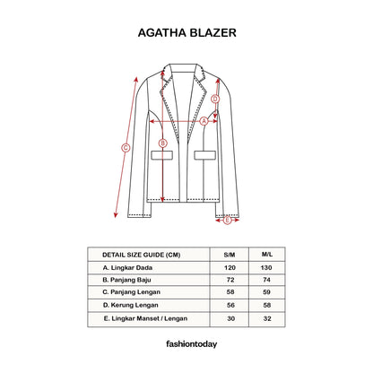 Agatha Blazer ( Blazer Premium Fashiontoday )