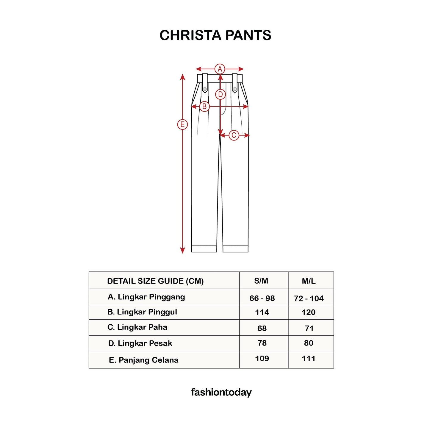 Christa Pants ( Celana Panjang Premium Fashiontoday )