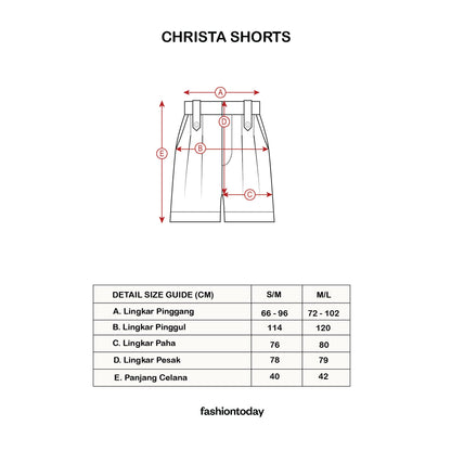 Christa Shorts ( Celana Pendek Premium Fashiontoday )