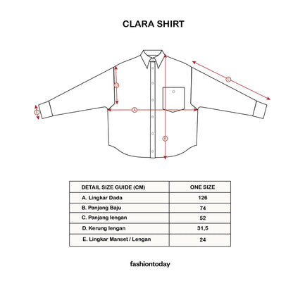 Clara Shirt ( Kemeja Premium Fashiontoday )