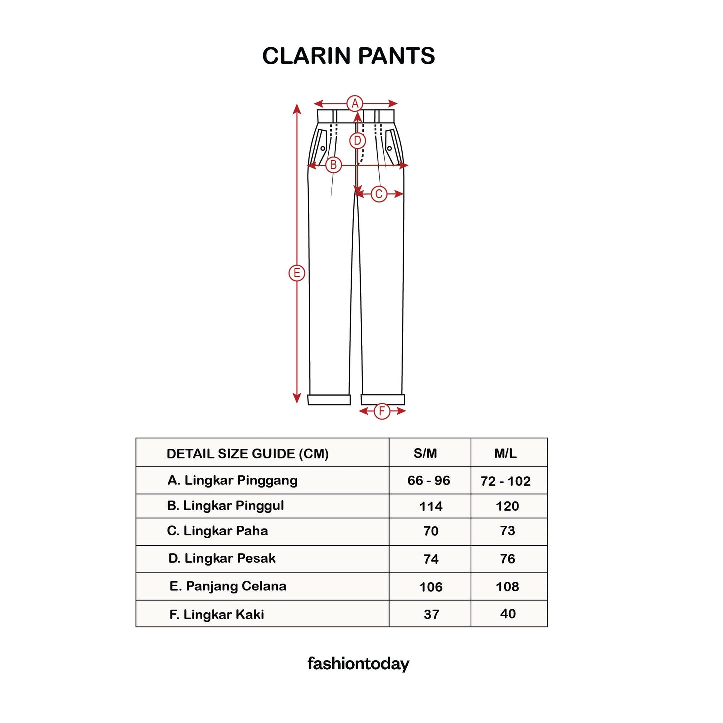 Clarin Pants ( Celana Panjang Premium Fashiontoday )