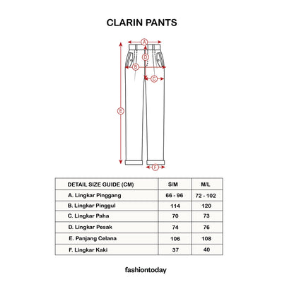Clarin Pants ( Celana Panjang Premium Fashiontoday )